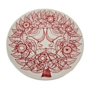 Carley Dodsley “Red Birds” Plate Crate And Barrel Limited Edition 2013